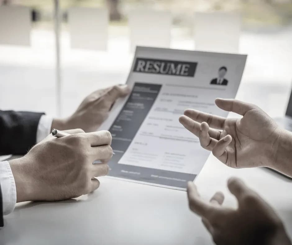 Clients reviewing CV drafts